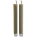 Countryfield LED kaarsen met afstandsbediening 'Lyon' (Set van 2, Ø 2.2cm, Beige)