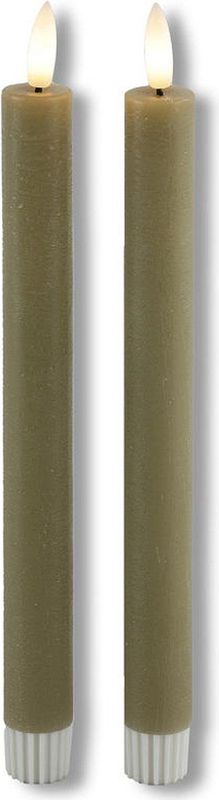 Countryfield LED kaarsen met afstandsbediening 'Lyon' (Set van 2, Ø 2.2cm, Beige)
