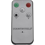 Countryfield LED kaarsen met vlam 2x crème wit Afstandsbediening Dinerkaars rustiek wax 23 LED kaars batterij