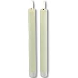 Countryfield LED kaarsen met vlam 2x crème wit Afstandsbediening Dinerkaars rustiek wax 23 LED kaars batterij