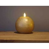 Countryfield LED kaars/bolkaars- goud - B8 x H9,5 cm - Lyon - warm wit