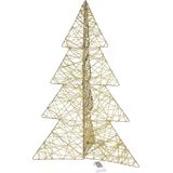 Countryfield Lichtboom/kerstboom - 76 cm - goud - metaal - 60 leds