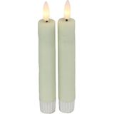 Countryfield Led Dinerkaars Rustiek Creme 2 stuks 15 cm