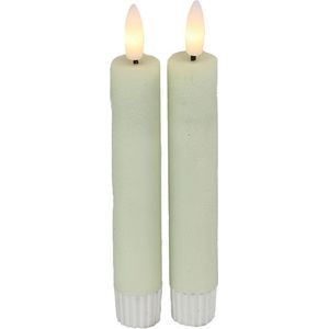 Countryfield Led Dinerkaars Rustiek Creme 2 stuks 15 cm