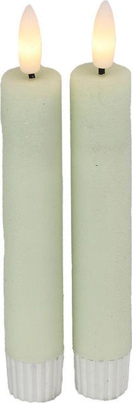 Countryfield Led Dinerkaars Rustiek Creme 2 stuks 15 cm