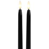 LED kaarsen met bewegende vlam - gotische Dinerkaars wax 38 cm