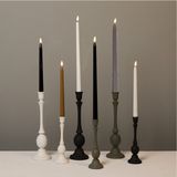 Countryfield LED dinerkaarsen - 2x st - grijs - 28 cm - met afstandsbediening