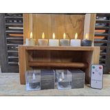 Countryfield LED theelichtjes/waxinelichtjes - 2x st - goud - D4 x H5,2 cm - met timer