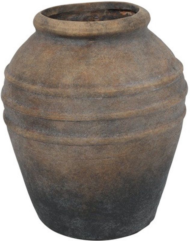 Countryfield - Vaas Reuben L - Grijs - Aardewerk - Ø23xH27cm