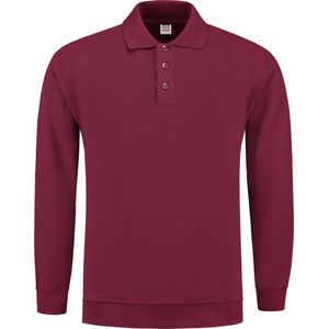 Tricorp Polosweater boord - Casual - 301005 - wijnrood