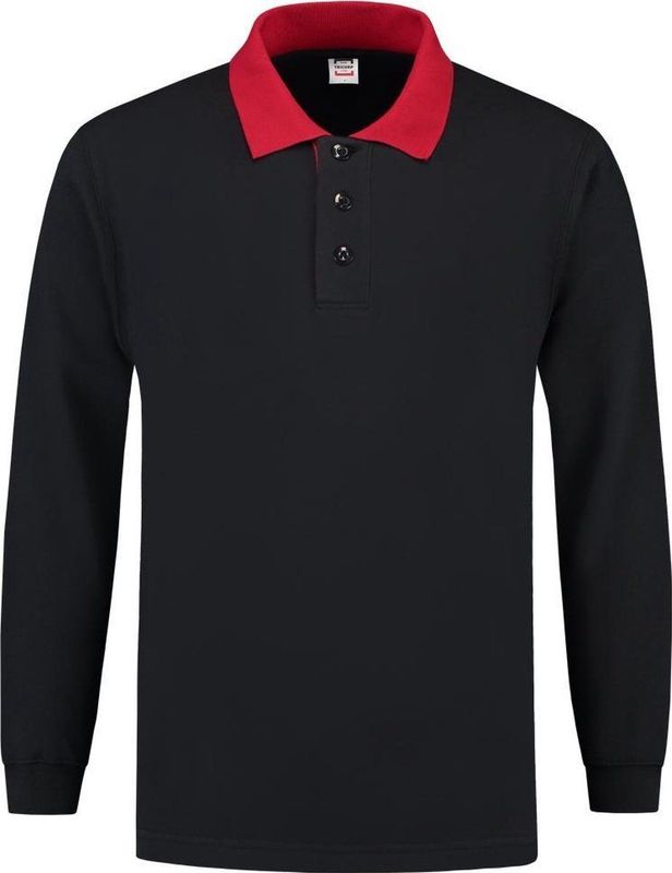 Tricorp Polosweater contrast - Casual - 301006 - Navy-Rood
