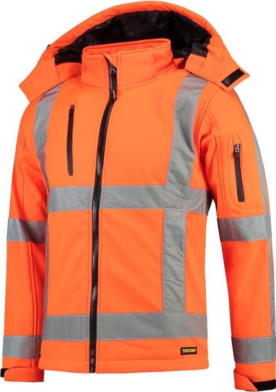 Softshell Jas - Tweekleurig - Polyester - Hoge Zichtbaarheid - Unisex
