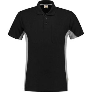 Tricorp Poloshirt Bicolor Borstzak 202002 Zwart Grijs