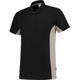 Tricorp Poloshirt Bicolor Borstzak 202002 Zwart Grijs