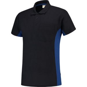 Tricorp poloshirt bi-color - Workwear - 202002 - navy koningsblauw