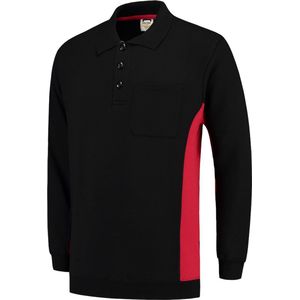 Tricorp 302001 Polosweater Bicolor Borstzak - Zwart/Rood