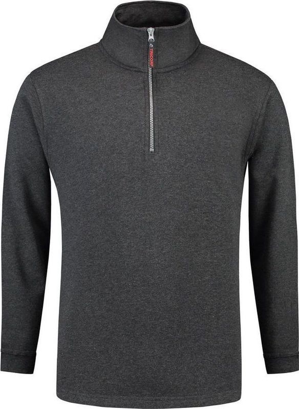 Tricorp Sweater ritskraag - Casual - 301010 - Antracietgrijs