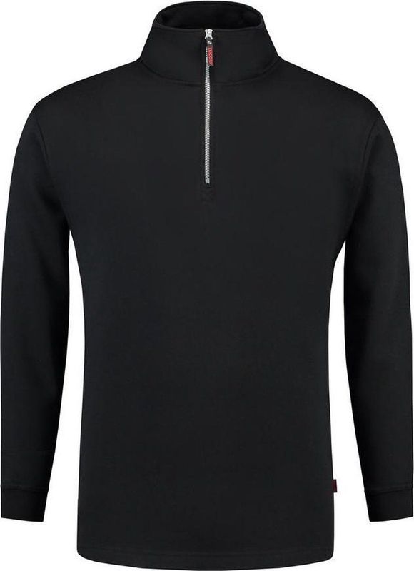 Tricorp Sweater ritskraag - Casual - 301010 - Zwart