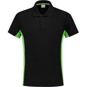 Tricorp Poloshirt Bi-Color - Workwear - 202002 - Zwart-Limoengroen