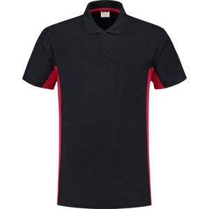 Tricorp Poloshirt Bi-Color - Workwear - 202002 - Navy-Rood