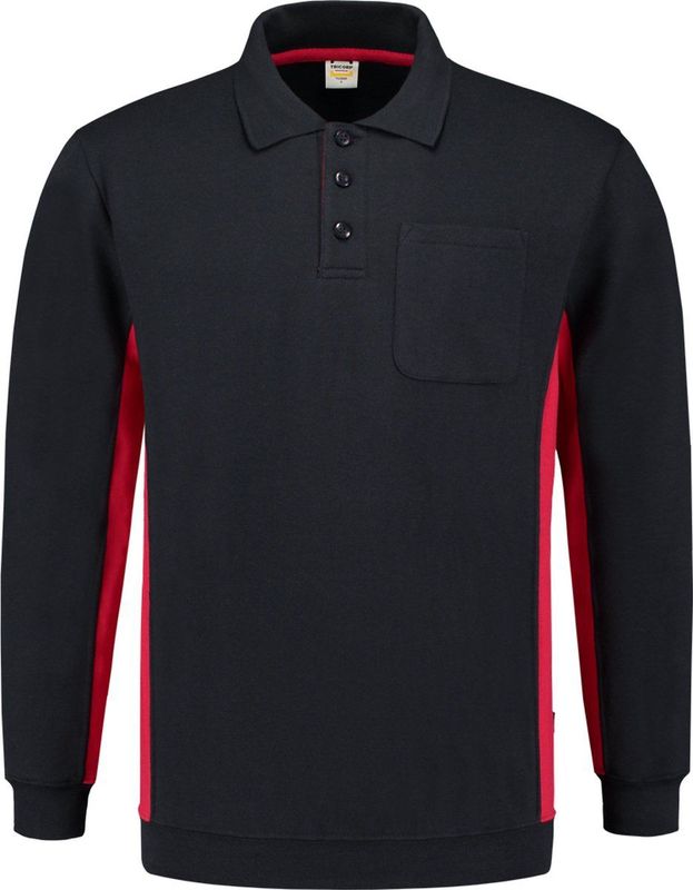 Tricorp Polosweater Bi-Color - Workwear - 302001 - Navy-Rood