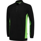 Tricorp Polosweater Bi-Color - Workwear - 302001 - Zwart-Limoengroen