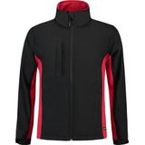 Tricorp Soft Shell Jack Bi-Color - Workwear - 402002 - Zwart-Rood - maat XL