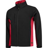 Tricorp Soft Shell Jack Bi-Color - Workwear - 402002 - Zwart-Rood - maat XL