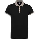 Tricorp Poloshirt bi-color fitted - Casual - 201002 - Zwart-Grijs