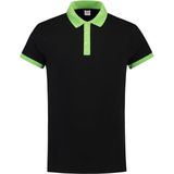 Tricorp polo bi-color fitted zwart-lime PBF 210