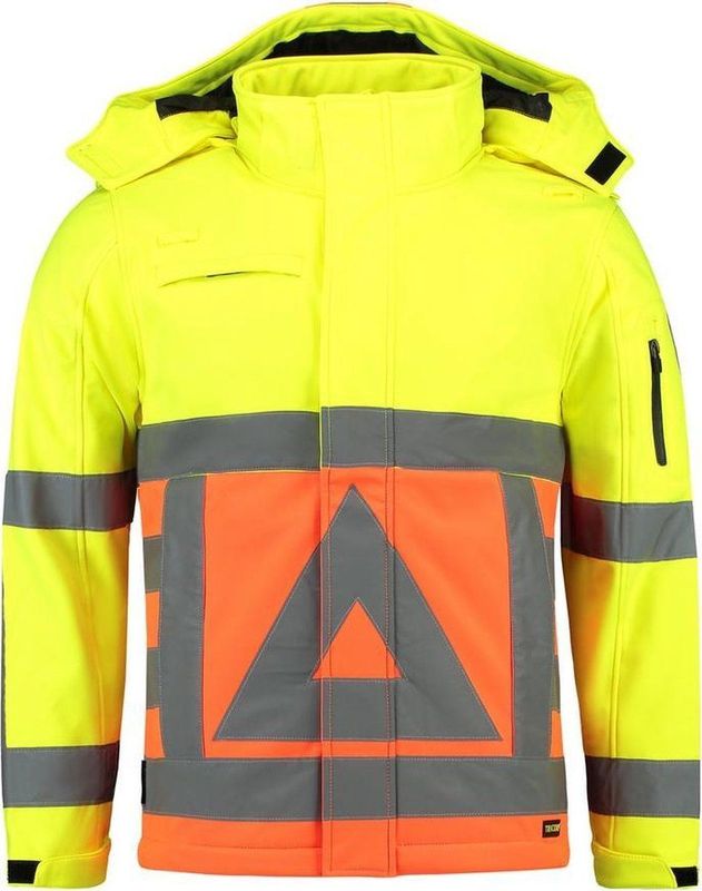 Tricorp Soft Shell Jack Verkeersregelaar - 403002 - Fluor Oranje-Fluor Geel - maat 3XL