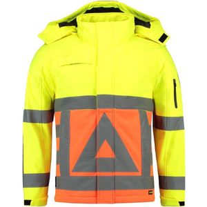 Tricorp Soft Shell Jack Verkeersregelaar - 403002 - Fluor Oranje-Fluor Geel - maat 3XL
