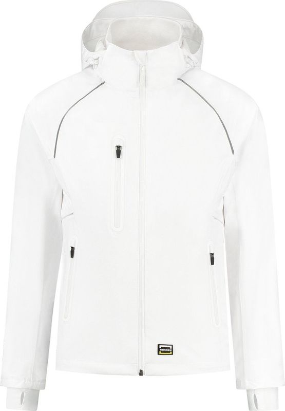Tricorp - 402018 Tech Shell - Werkjas - Wit - 100% Polyester - Winddicht en Waterbestendig