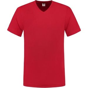 Tricorp T-shirt V-hals fitted - Casual - 101005 - Rood