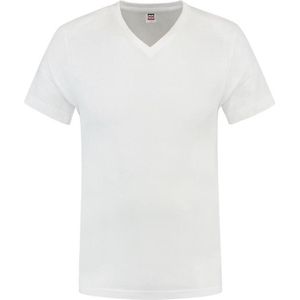 Tricorp T-shirt V-hals fitted - Casual - 101005 - Wit