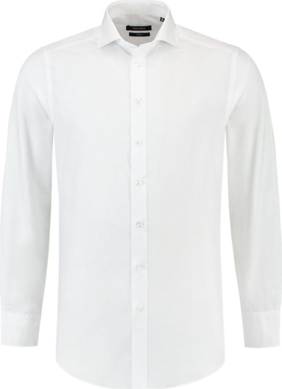 Tricorp - 705007 Overhemd - Wit - Katoen/Polyester - Fitted Pasvorm