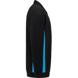 Tricorp Polo Sweater Bicolor Borstzak 302001 Zwart / Turquoise - Maat 3XL