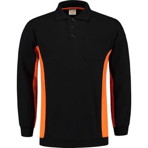 Tricorp Polo Sweater Bicolor Borstzak 302001 Zwart / Turquoise