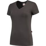 Tricorp Dames T-shirt V-hals 190 grams - Casual - 101008 - Donkergrijs