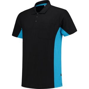 Tricorp Poloshirt Bicolor Naden 202002 Zwart Turquoise