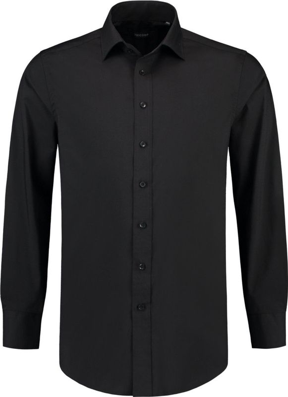 Tricorp - 705006 Overhemd - Zwart - Katoen/Polyester/Elastaan - Stretch