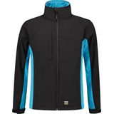 Tricorp 402002 Softshell Zwart Turquoise maat 5XL