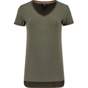 Tricorp 104006 T-Shirt Premium V Hals Dames - Legergroen