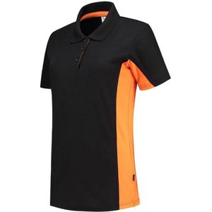 Tricorp 202003 Poloshirt Bicolor Dames - Zwart Oranje