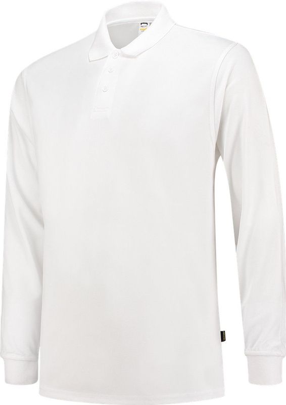 Tricorp 202005 Poloshirt UV Block Cooldry Lange Mouw - Wit