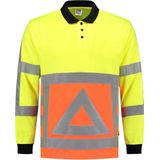 Tricorp 203002 Poloshirt Verkeersregelaar Lange Mouw - Fluo Oranje Geel