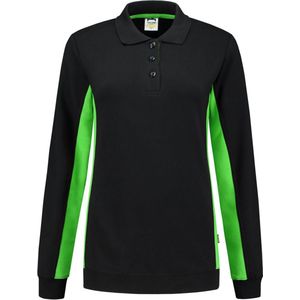 Tricorp Dames Polosweater Bicolor 2002 - Zwart | Limegroen