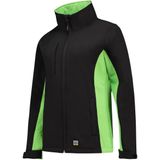 Tricorp 402008 Softshell Bicolor Dames Zwart/Lime maat M
