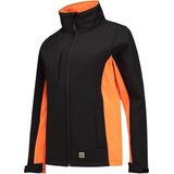Tricorp 402008 Softshell Bicolor Dames Zwart/Oranje maat XS