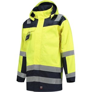 Tricorp - 403009 Parka Multinorm - Bicolor Fluor Geel/Blauw - 98% Polyester 2% Carbon